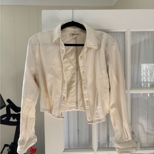 Madewell Cream Denim Jacket